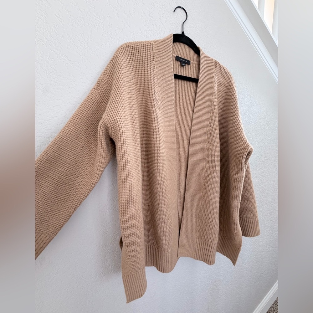 Ann Taylor chunky knit open front sweater - Picture 2 of 5